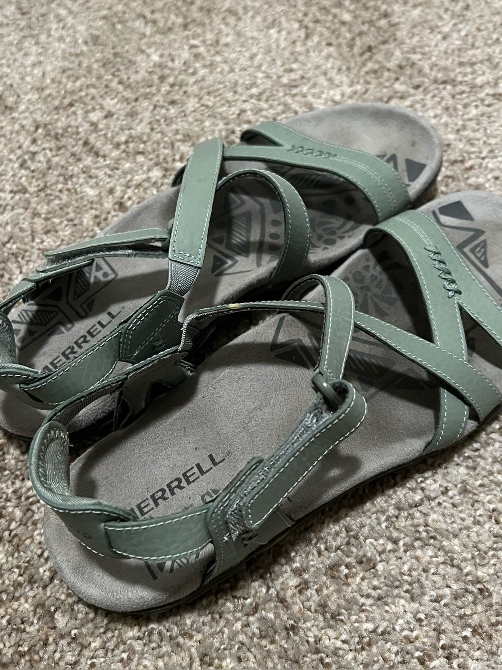 Merrell Women's Dove Crisscross Strappy Sandals in Sage Size 9 - Picture 5 of 9